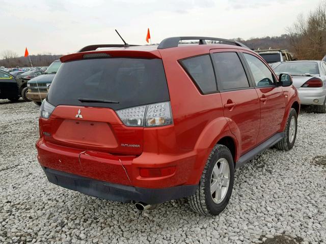 JA4AS2AW8AZ016080 - 2010 MITSUBISHI OUTLANDER RED photo 4