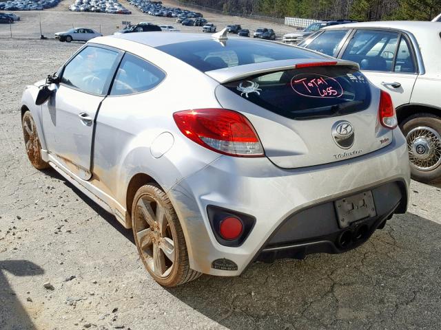 KMHTC6AE0DU140271 - 2013 HYUNDAI VELOSTER T GRAY photo 3