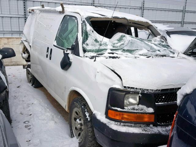 1GCSGAFX9E1144789 - 2014 CHEVROLET EXPRESS G1 WHITE photo 1