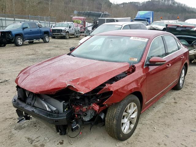 1VWAT7A33GC048384 - 2016 VOLKSWAGEN PASSAT S MAROON photo 2