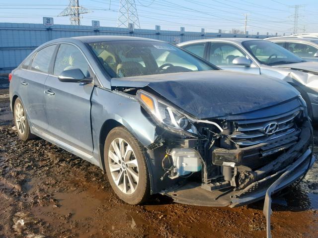 5NPE34AF6GH400603 - 2016 HYUNDAI SONATA SPO BLUE photo 1