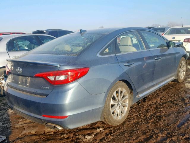 5NPE34AF6GH400603 - 2016 HYUNDAI SONATA SPO BLUE photo 4