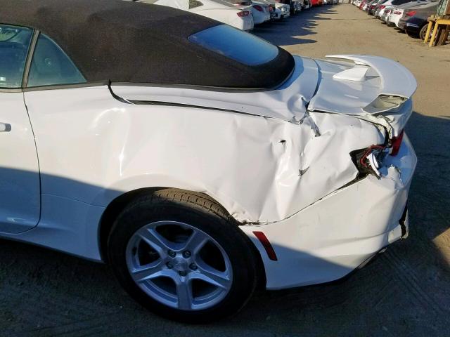 1G1FB3DX2K0149616 - 2019 CHEVROLET CAMARO LS WHITE photo 9