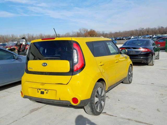 KNDJX3A51E7010580 - 2014 KIA SOUL ! YELLOW photo 4