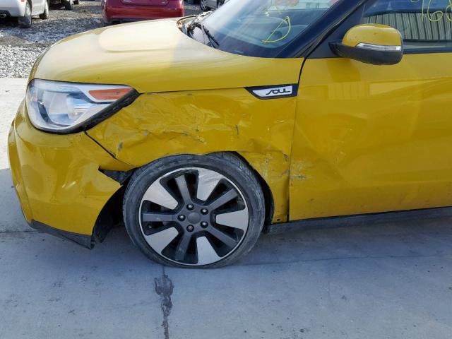 KNDJX3A51E7010580 - 2014 KIA SOUL ! YELLOW photo 9