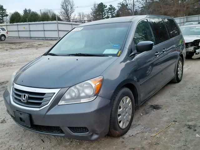 5FNRL3H27AB026751 - 2010 HONDA ODYSSEY LX GRAY photo 2