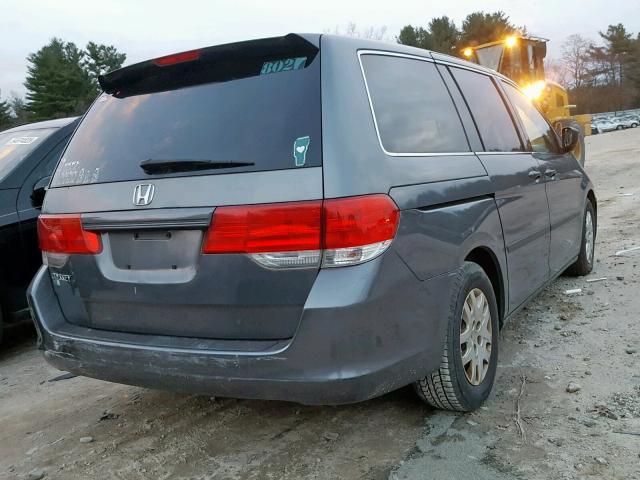 5FNRL3H27AB026751 - 2010 HONDA ODYSSEY LX GRAY photo 4