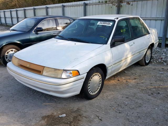 3MASM10J9SR607187 - 1995 MERCURY TRACER BAS WHITE photo 2