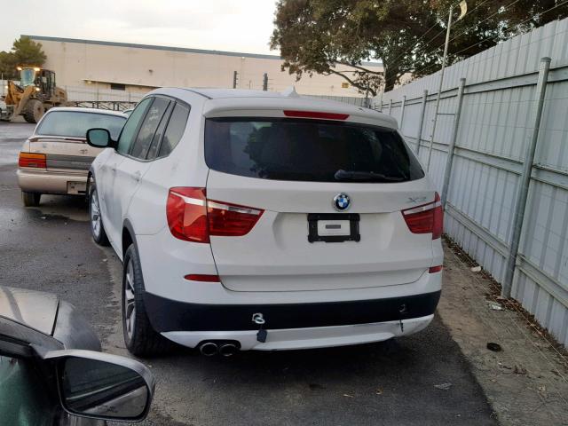 5UXWX7C57EL984337 - 2014 BMW X3 XDRIVE3 WHITE photo 3