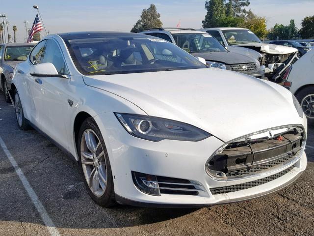 5YJSA1H1XEFP33917 - 2014 TESLA MODEL S WHITE photo 1