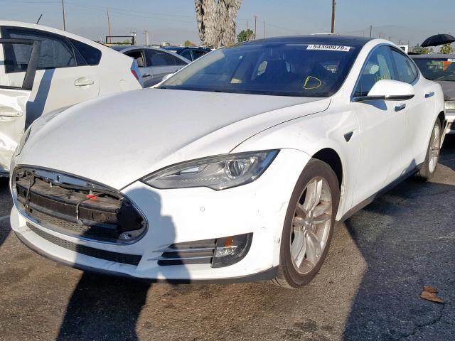 5YJSA1H1XEFP33917 - 2014 TESLA MODEL S WHITE photo 2