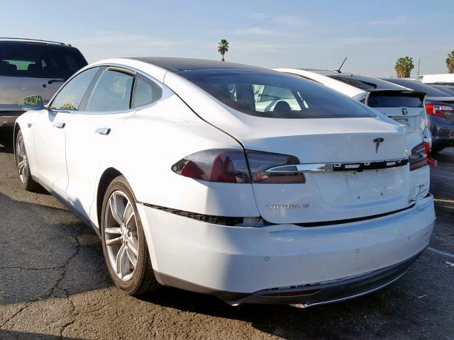 5YJSA1H1XEFP33917 - 2014 TESLA MODEL S WHITE photo 3