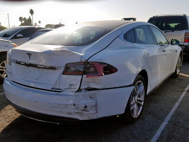 5YJSA1H1XEFP33917 - 2014 TESLA MODEL S WHITE photo 4