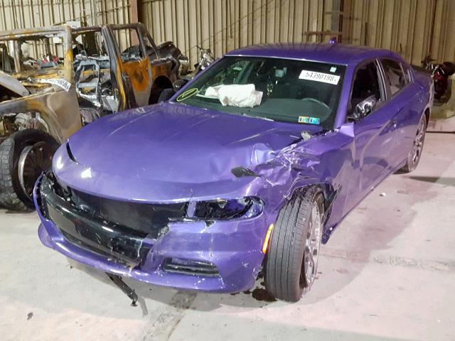 2C3CDXJG4JH291593 - 2018 DODGE CHARGER GT PURPLE photo 2