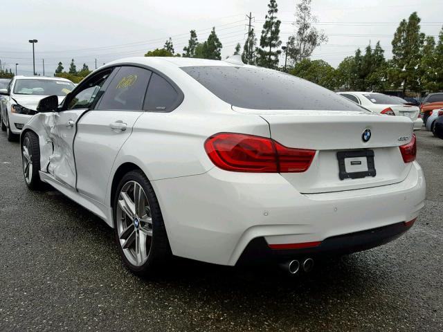 WBA4J1C54JBG77490 - 2018 BMW 430I GRAN WHITE photo 3