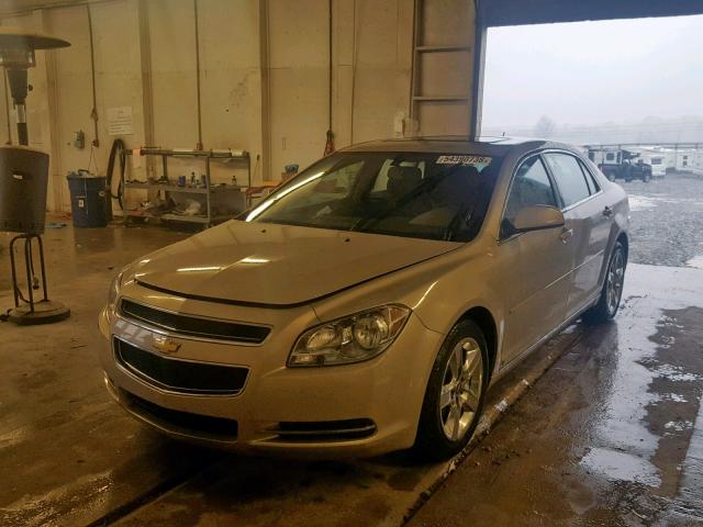 1G1ZC5EB5AF112077 - 2010 CHEVROLET MALIBU 1LT GOLD photo 2