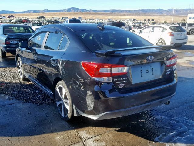 4S3GKAK65J1619320 - 2018 SUBARU IMPREZA SP BLACK photo 3