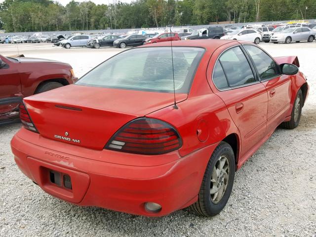 1G2NF52E73C129242 - 2003 PONTIAC GRAND AM S RED photo 4