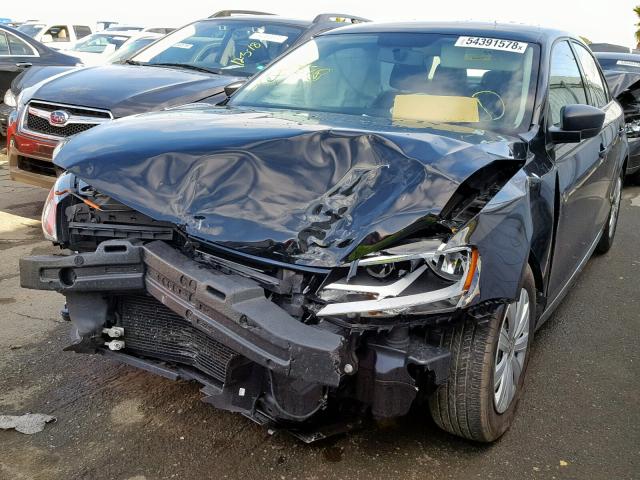 3VW2K7AJ7EM394617 - 2014 VOLKSWAGEN JETTA BASE Սև լուսանկար 2