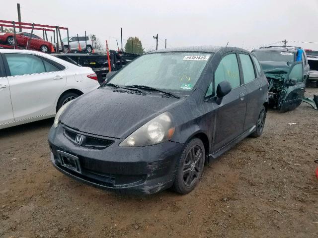 JHMGD38698S014071 - 2008 HONDA FIT SPORT BLACK photo 2