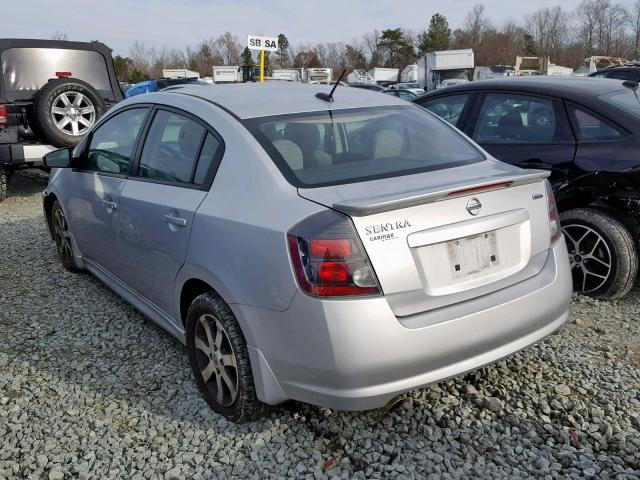 3N1AB6AP8CL766761 - 2012 NISSAN SENTRA 2.0 SILVER photo 3