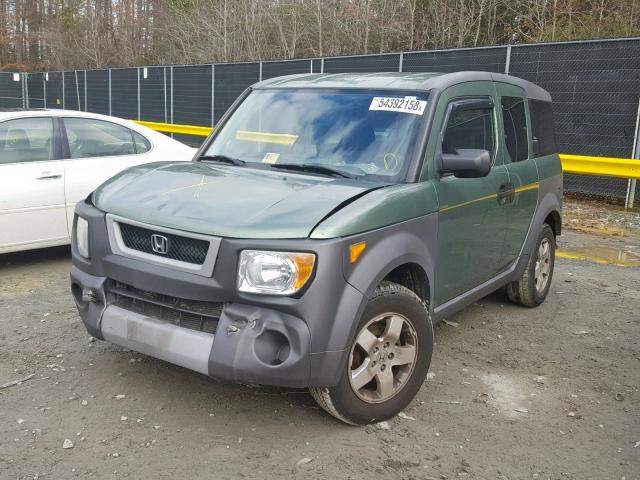 5J6YH28524L010695 - 2004 HONDA ELEMENT EX GREEN photo 2