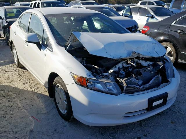 2HGFB2F64CH550296 - 2012 HONDA CIVIC HF WHITE photo 1