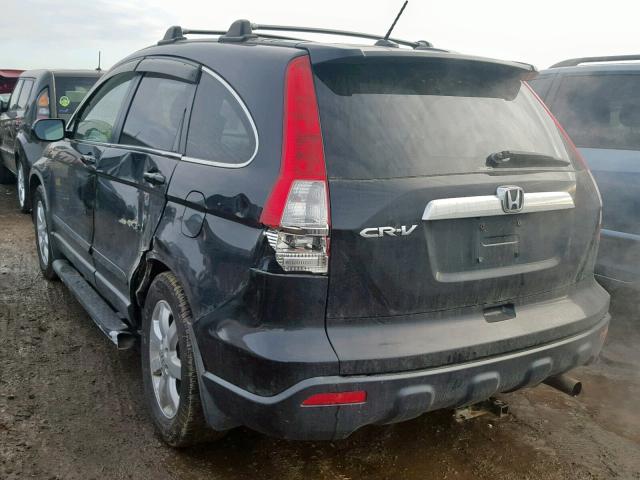 5J6RE487X8L038096 - 2008 HONDA CR-V EXL BLACK photo 3