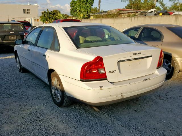 YV1TS592351415396 - 2005 VOLVO S80 2.5T WHITE photo 3