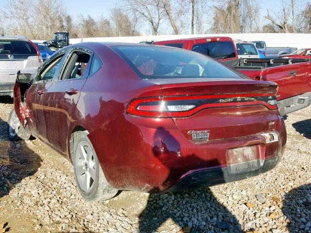 1C3CDFBB4FD374524 - 2015 DODGE DART SXT BURGUNDY photo 3