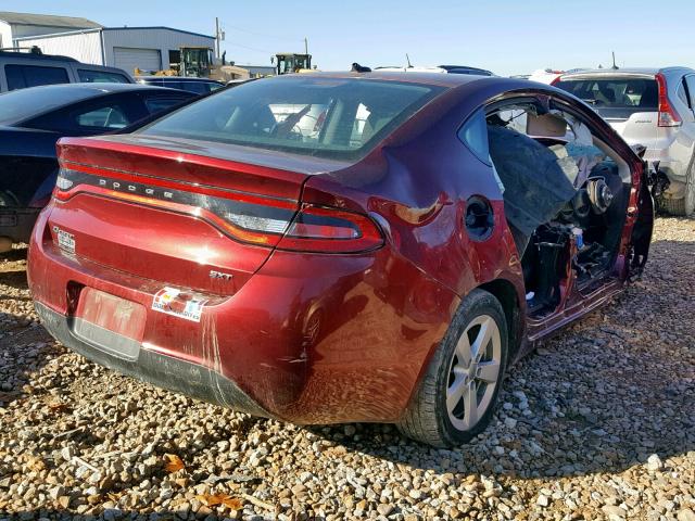 1C3CDFBB4FD374524 - 2015 DODGE DART SXT BURGUNDY photo 4