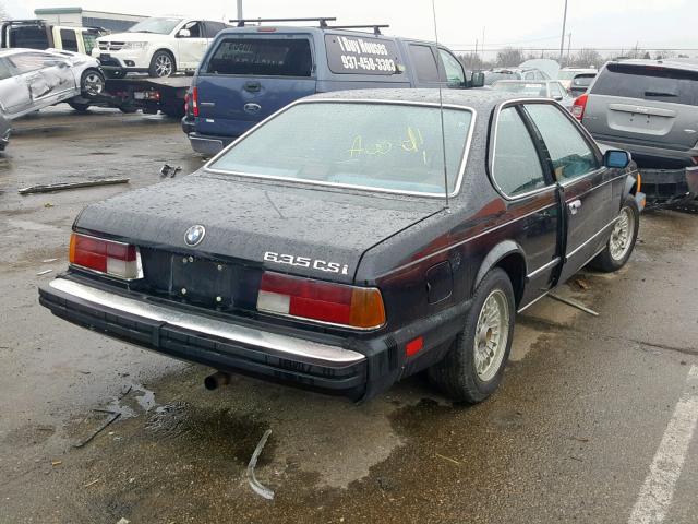 WBAEC7402G0606875 - 1986 BMW 635 CSI BLACK photo 4