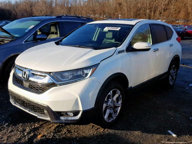 2HKRW2H84JH607714 - 2018 HONDA CR-V EXL WHITE photo 2