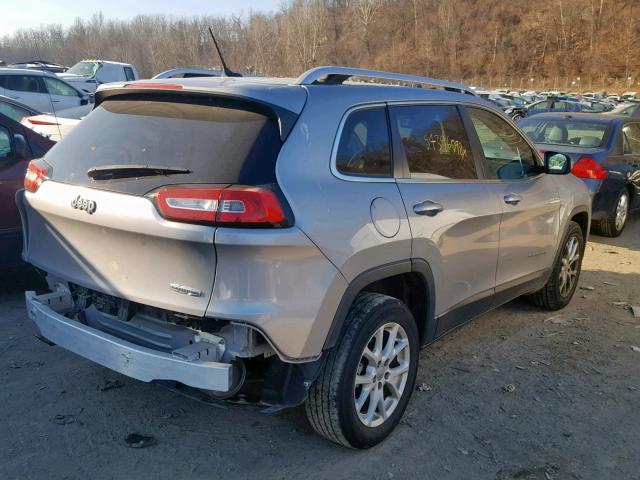 1C4PJLCB8EW126847 - 2014 JEEP CHEROKEE L GRAY photo 4