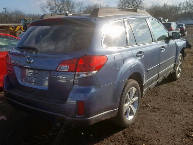 4S4BRDNC4E2219799 - 2014 SUBARU OUTBACK 3. BLUE photo 4