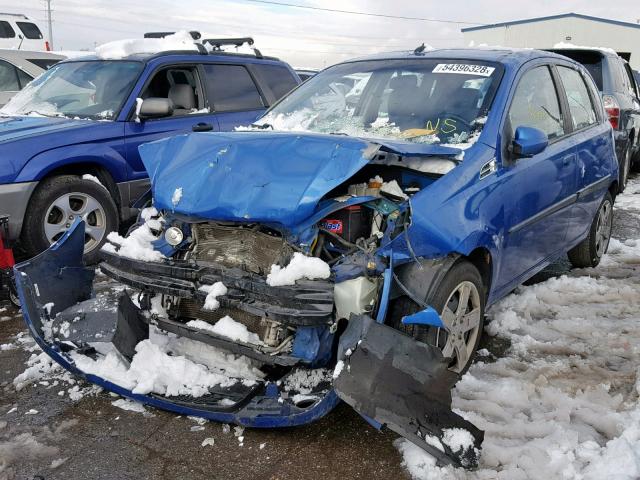 KL1TG66E39B606321 - 2009 CHEVROLET AVEO LT BLUE photo 2