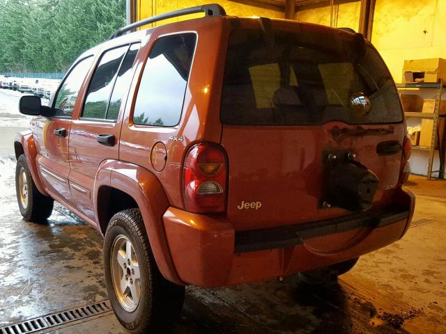 1J4GL58K02W199070 - 2002 JEEP LIBERTY LI RED photo 3