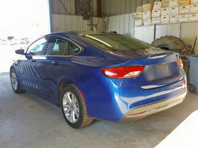 1C3CCCABXFN594652 - 2015 CHRYSLER 200 LIMITE BLUE photo 3