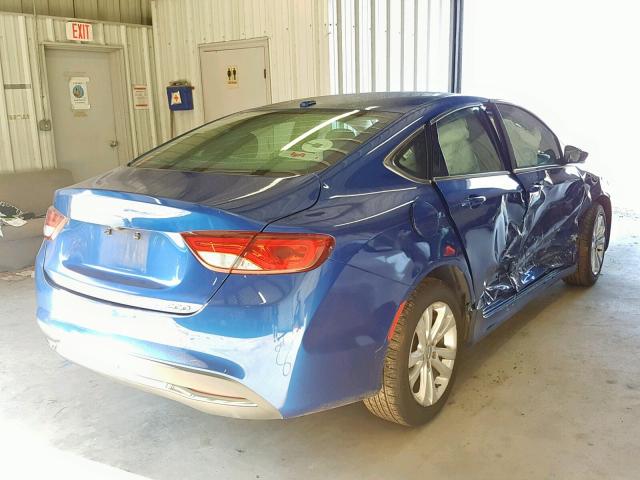 1C3CCCABXFN594652 - 2015 CHRYSLER 200 LIMITE BLUE photo 4