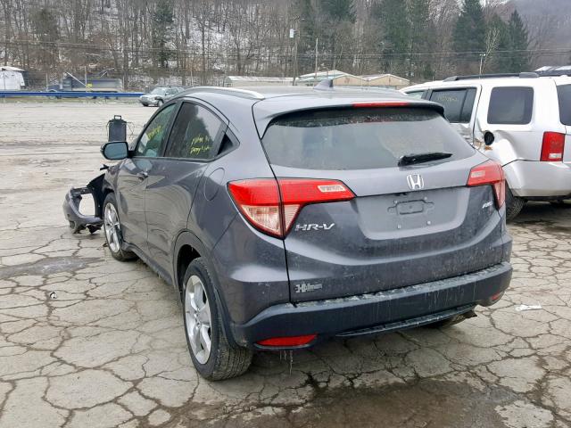 3CZRU6H73GM700967 - 2016 HONDA HR-V EXL GRAY photo 3