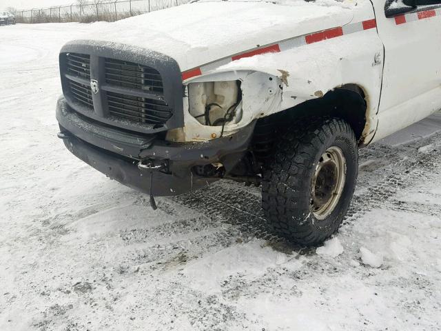 3D7KS26L09G505714 - 2009 DODGE RAM 2500 WHITE photo 9