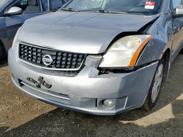 3N1AB61E38L670221 - 2008 NISSAN SENTRA 2.0 SILVER photo 9