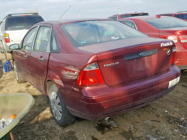 1FAFP34NX7W338970 - 2007 FORD FOCUS ZX4 RED photo 3