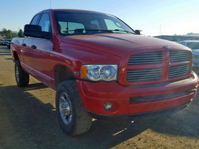 1D7KU28D34J140050 - 2004 DODGE RAM 2500 S RED photo 1