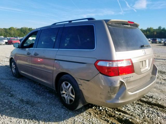 5FNRL38427B050840 - 2007 HONDA ODYSSEY EX GOLD photo 3