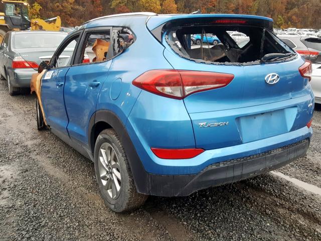 KM8J3CA49GU126628 - 2016 HYUNDAI TUCSON LIM BLUE photo 3