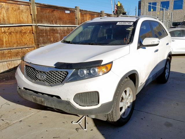 5XYKTDA29CG291765 - 2012 KIA SORENTO BA WHITE photo 2