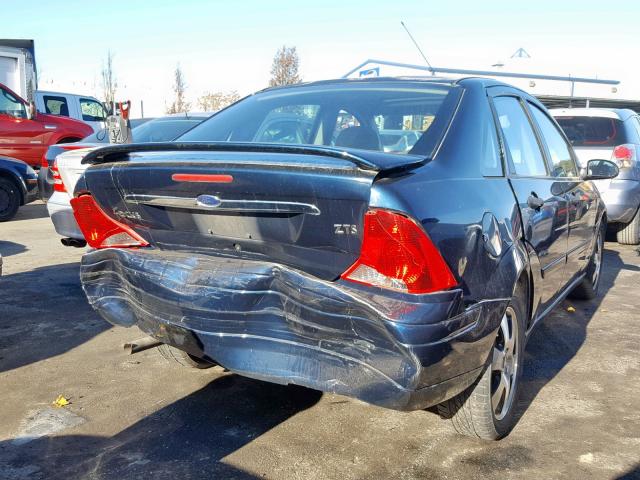 1FAFP38362W273214 - 2002 FORD FOCUS ZTS BLUE photo 4