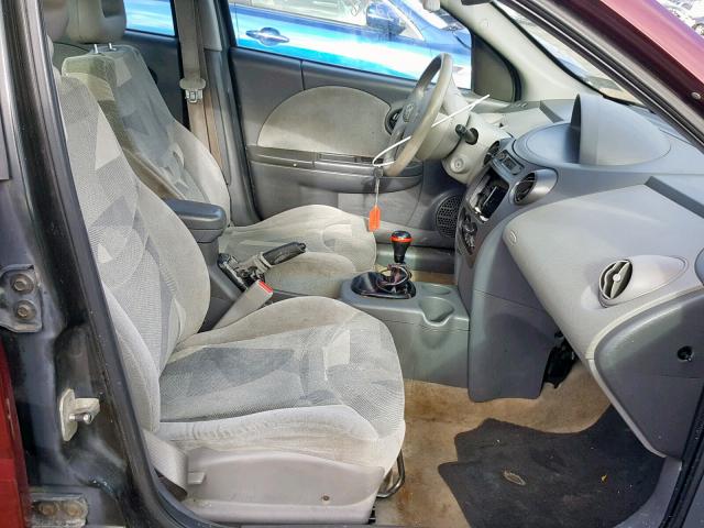 1G8AK52F43Z179733 - 2003 SATURN ION LEVEL RED photo 5