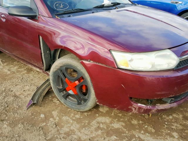1G8AK52F43Z179733 - 2003 SATURN ION LEVEL RED photo 9